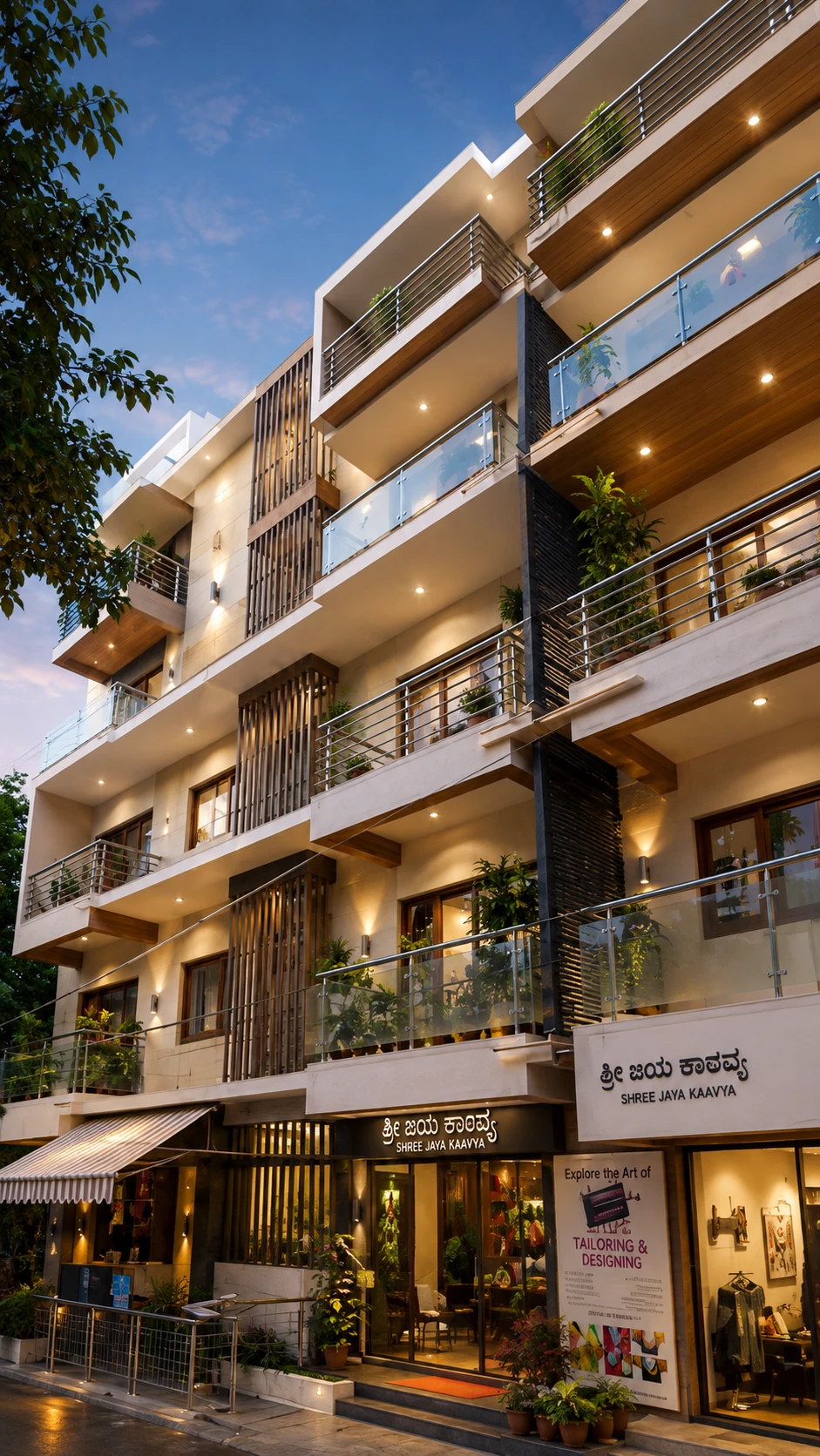 Completed apartment residential building by ADC in Bengaluru